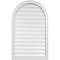 Ekena Millwork Round Top Surface Mount PVC Gable Vent: Functional, w/ 2"W x 1-1/2"P Brickmould Frame, 26"W x 42"H GVPRT26X4202SF - alternate 1
